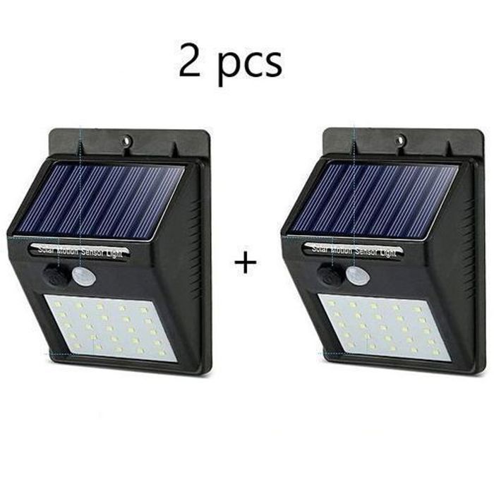 Lampe Solaire LED avec Détecteur de Mouvement - PACK x2