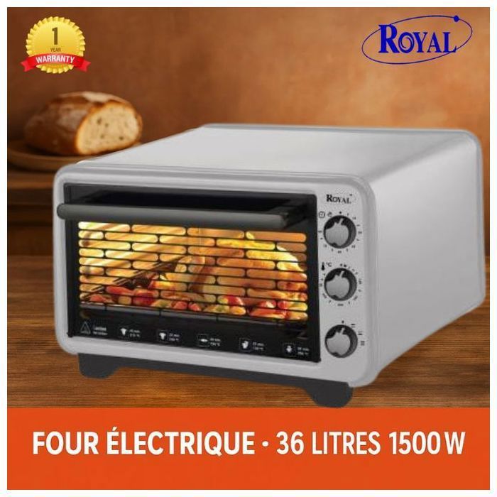 Four électrique ROYAL - Modèle FEB 36 - 36L - 1500W - 1 plateaux émaillés