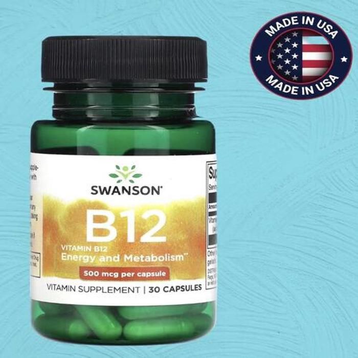 Vitamine B12, 500 mcg, 30 capsules
