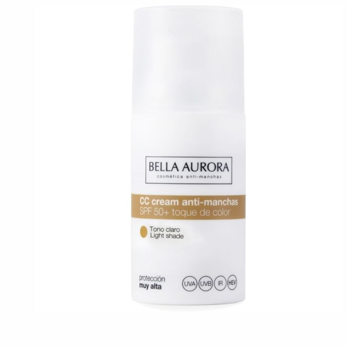 Crème Solaire - BELLA AURORA - CC Crème Anti-Taches - SPF50 - Teinte Claire - Protection UV