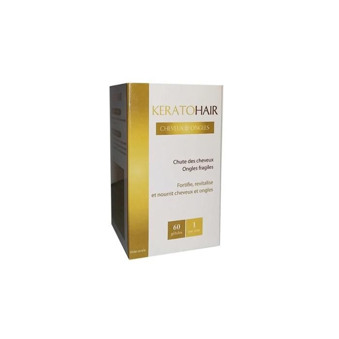 Soin Capillaire - Keratohair - Cheveux & Ongles - 60 Gélules - Biotine - Zinc - Sélénium