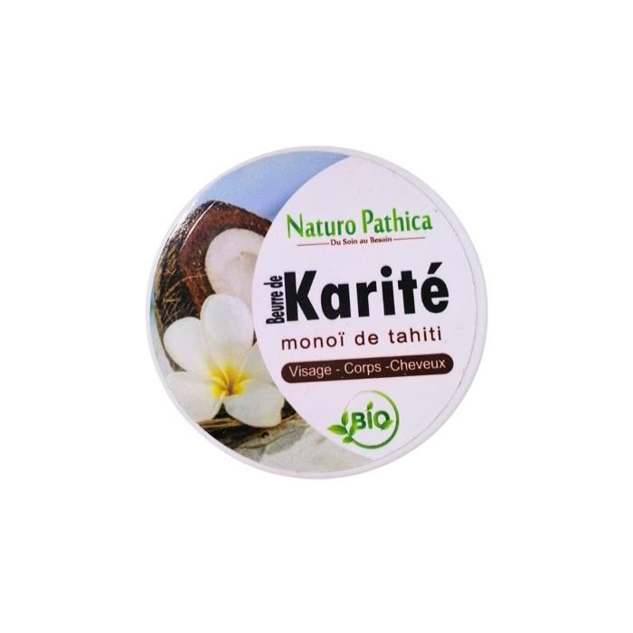 Beurre de Karité - Naturo Pathica - Monoï de Tahiti - 250g - Soin Hydratant - Tous Types de Peau
