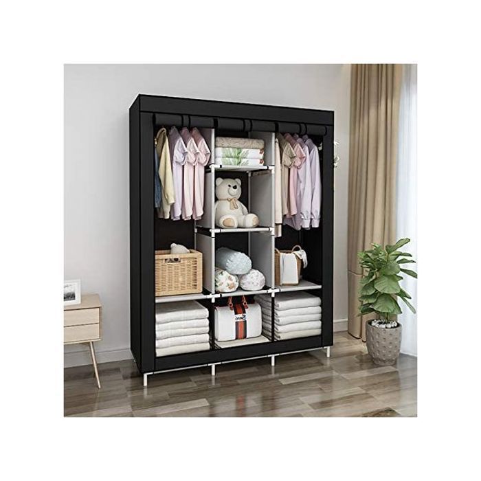 Armoire de Penderie en tissu Grande Taille Pour Rangement de Vêtements, couleur aléatoir