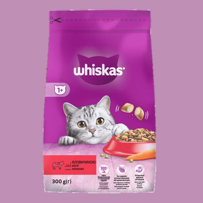 CROQUETTES ADULTE  BŒUF WHISKAS 300G