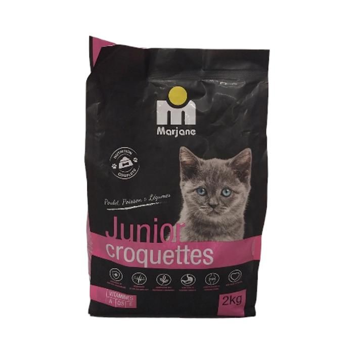 CROQUETTES CHAT JUNIOR MARJANE 2KG MEAT