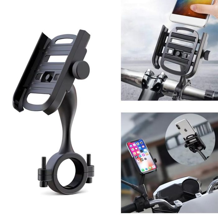 Support téléphone - GENERIC - Réglable - Métal - Anti-secousses - Guidon moto/velo