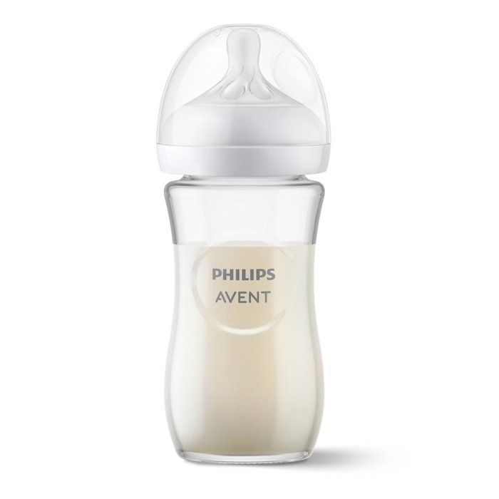 Avent Biberon Natural En Verre Teat +1M 240Ml Scy933/01