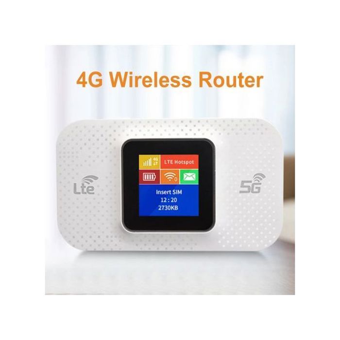 Modem routeur Mobile 5G / 4G LTE CAT6 WiFi 300Mbps avec carte SIM et écran 14h d'autonomie