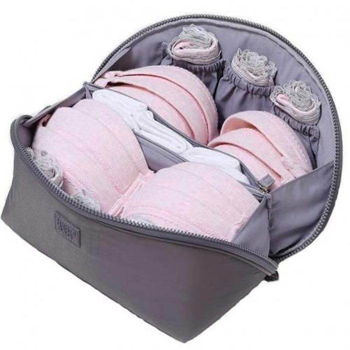 Trousse de voyage multifonctionnelle - GENERIC - Gris - Nylon imperméable - Zippée - Souple