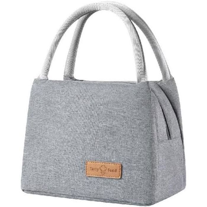 Sac isotherme pour repas - GENERIC - Pratique - Double isolation - Design moderne - Gris