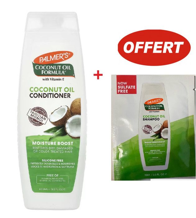 Palmer'S Revitalisant Hydratant Moisture Boost Coconut Oil + Shampoo 15ml Offert - 400ml