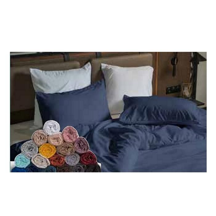 Taie D'Oreiller Cotonelle Rectangle 70X50 Grenat - Couleur aléatoire