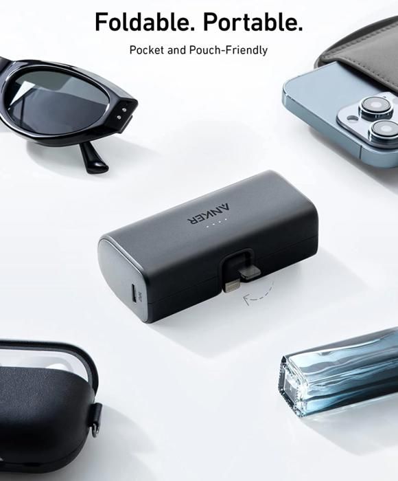 POWER BANK CORE12W621 BUILT-INLIGHTNING BLACK ANKER