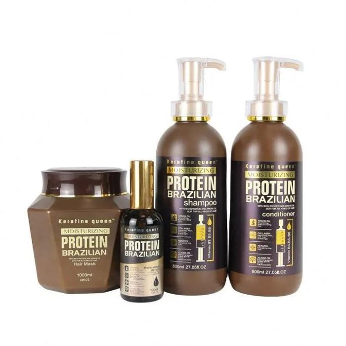Ensemble de 4 traitement Protein Brazilian, Shampoing + Conditioner + Masque + Huile