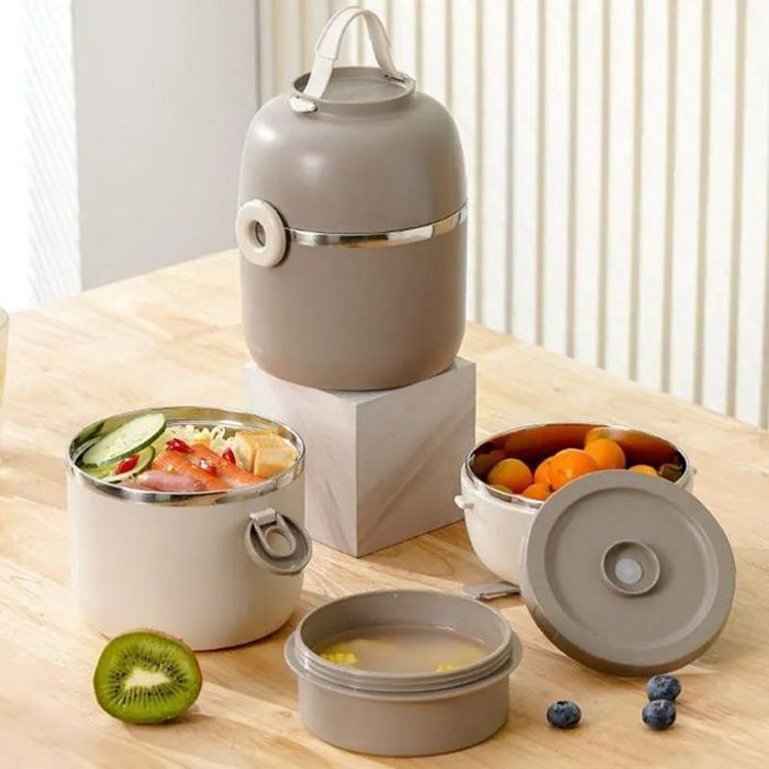 Boîte à lunch isolée en acier inoxydable avec boîte à lunch de riz portable