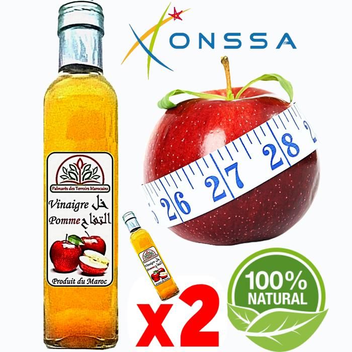 Vinaigre de pomme (digestion, Minceur, drainage, perte de poids) 100% Naturel 500ml