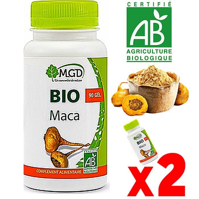 2 boites Maca Bio 250mg - 180 gélules