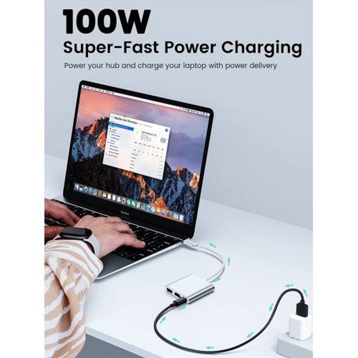 Adaptateur Airies Type-C vers 4K HDMI USB 3.0 USB-C 3 Port