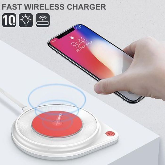 Ldnio CHARGEUR SANS FIL AW001 LAMPE LED Pad 10W Fast Charge pour Samsung iPhone