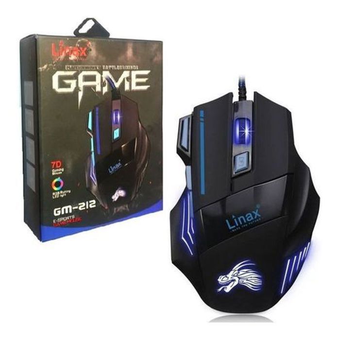 linax Souris Gamer 7D , RGB LED Light 3200 DPI , E-Sport Mouse