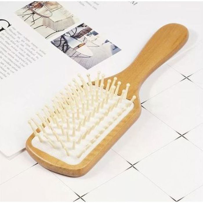Brosse Soin Cheveux Massage en bois - Favoriser la Circulation Sanguine