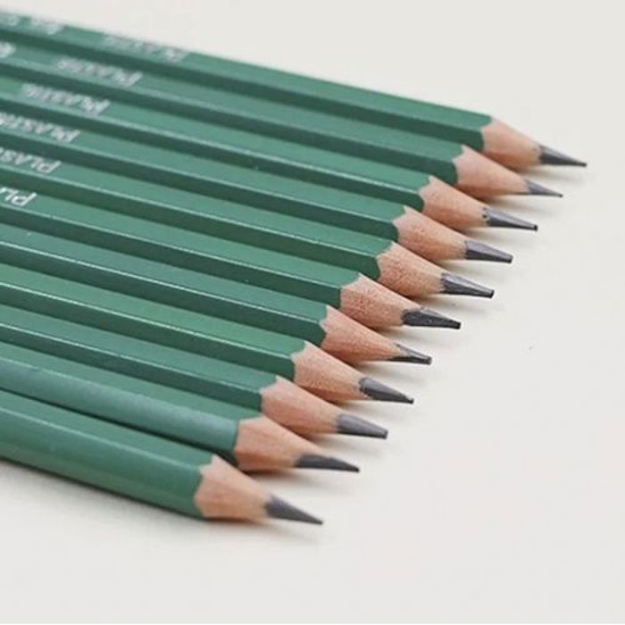 Crayons à plomb en plastique  avec gomme pour enfants,12 PCS