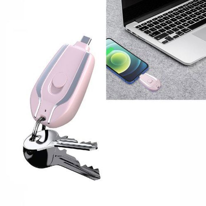 Power Bank porte-clés avec connecteur USB Type-C - Batterie de secours pour une alimentation d'urgence