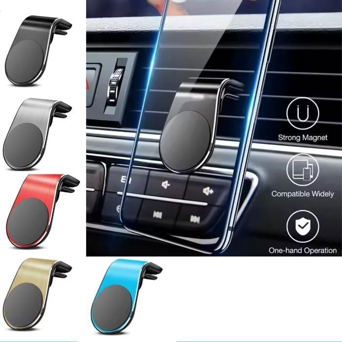 Support magnétique de téléphone portable pour voiture ,grille d'aération (Couleur aléatoire)