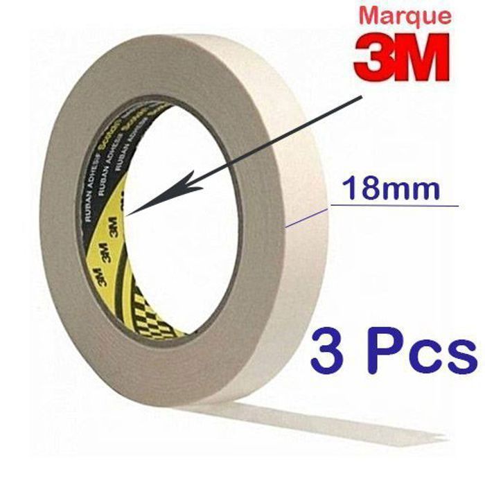 Ruban adhésif de masquage - 3M - 18mm - Protection peinture - Tout surface - 50m