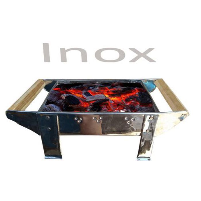 Barbecue inox manuelle traditionnelle (fait a main)