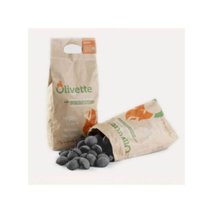 Briquettes de charbon - Olivette - Sac de 3 kg - 100% bio - Sans fumée - Brûle plus longtemps
