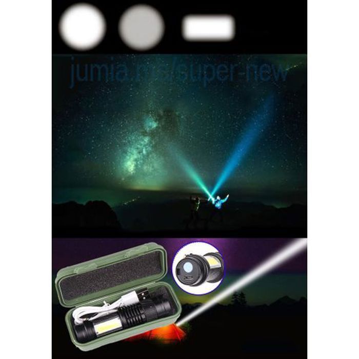 Mini Lampe de poche De police torche, camping, rechargeable Haute-Puissance