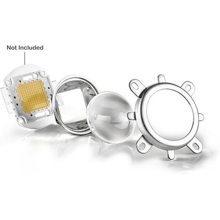 LED haute puissance 12v 10w +Crochet fixe Collimateur à réflecteur Objectif 44mm