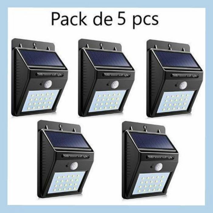 5 pcs Lampes LED solaire avec détecteur de mouvement Solar Bonne article