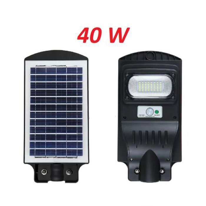 Lampadaire Solaire LED avec panneau solaire et détecteur de mouvement 40 W