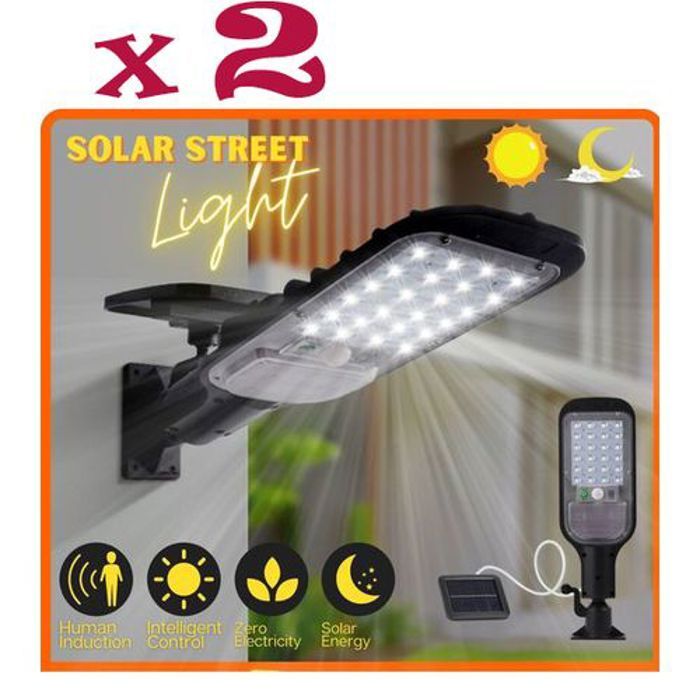 2 PCS lumière solaire détachable de porte de jardin de mur de capteur de réverbère solaire extérieur de 120W