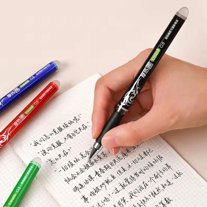 Stylos effaçables, jolis stylos à gel effaçables, papeterie scolaire pour carnet de notes, fournitures scolaires (Couleur aléatoire)