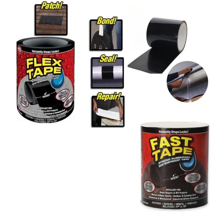 Flex Tape Ruban Adhésif Super-Etanche, Réparation Multifonction Etanche