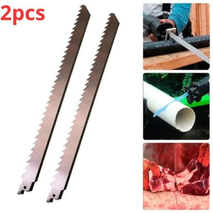 Kit de 2 Lames de Scie Multi-usage pour Bois et Métal et viande
