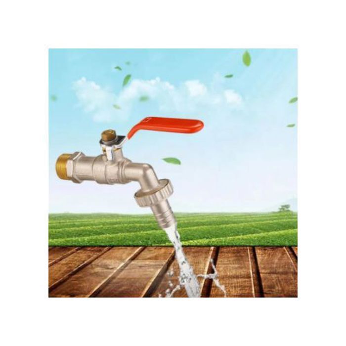 Robinet de jardin - Non spécifié - Non spécifié - Laiton nickelé - Antirouille - Contrôle du débit