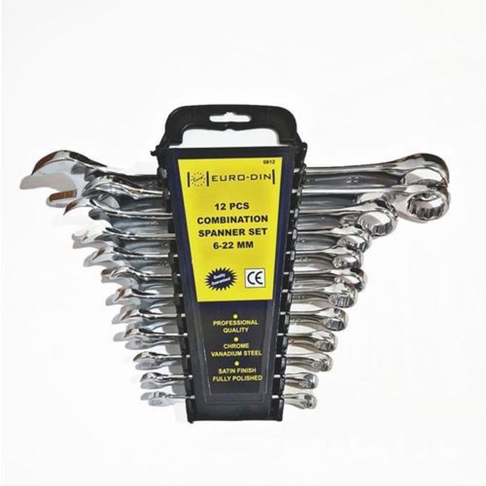 Euro Jeu de clés mixtes set 6-22mm 12pcs de réparation pour outils à main