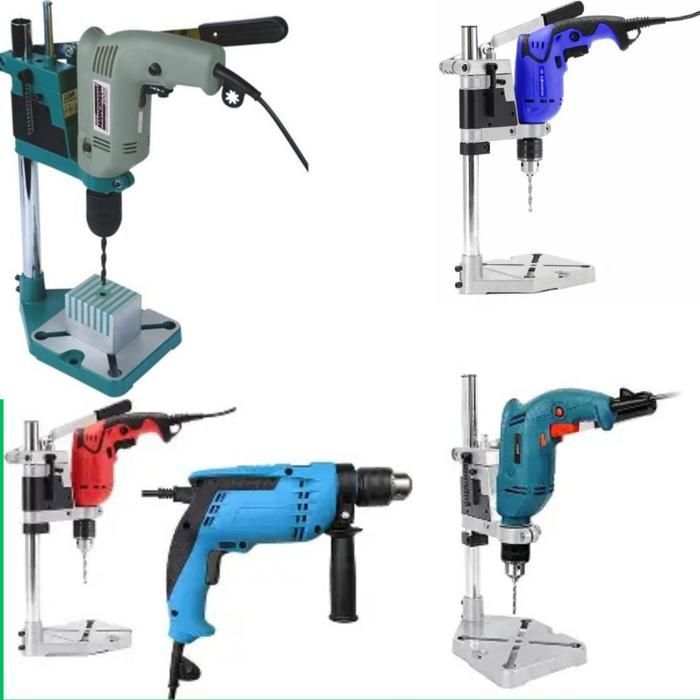 Makute Support de Perceuse forage perceuse de pilier Foreuse à percussion établi (Sans Perceuse) (Couleur aléatoire)