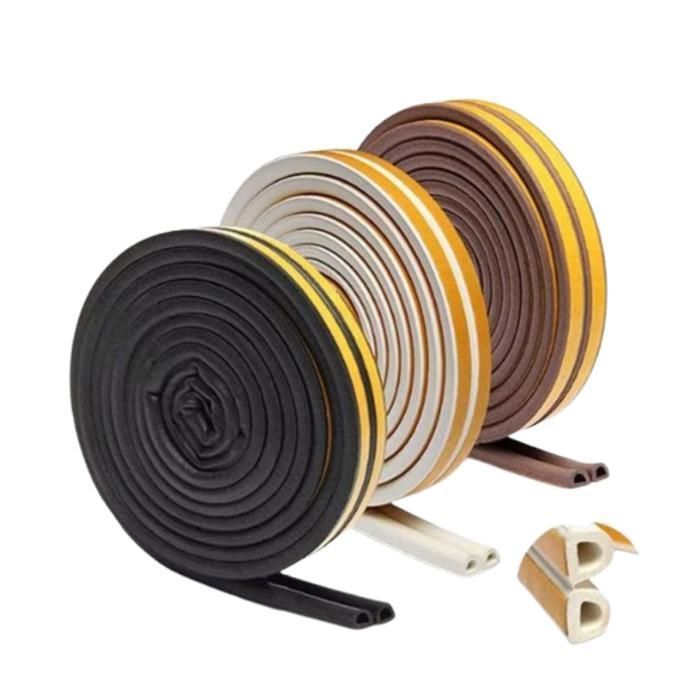 Bande d'étanchéité auto-adhésive, joints de porte et fenêtre,mousse insonorisante, Collision, 6 mètres (Couleur aléatoire)