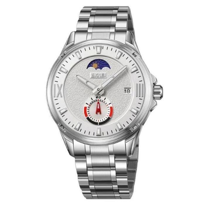 Montre en acier automatique Pour Homme Quartz Résistant à l'eau.