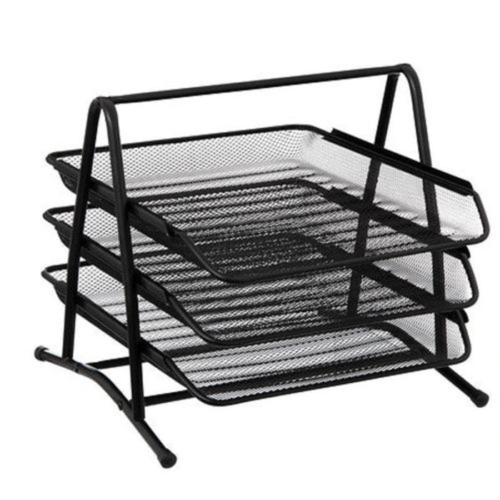 Corbeille à courrier en métal