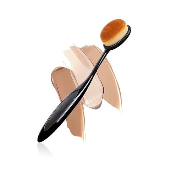 Or-bleu Curved Makeup Brush à tête ovale