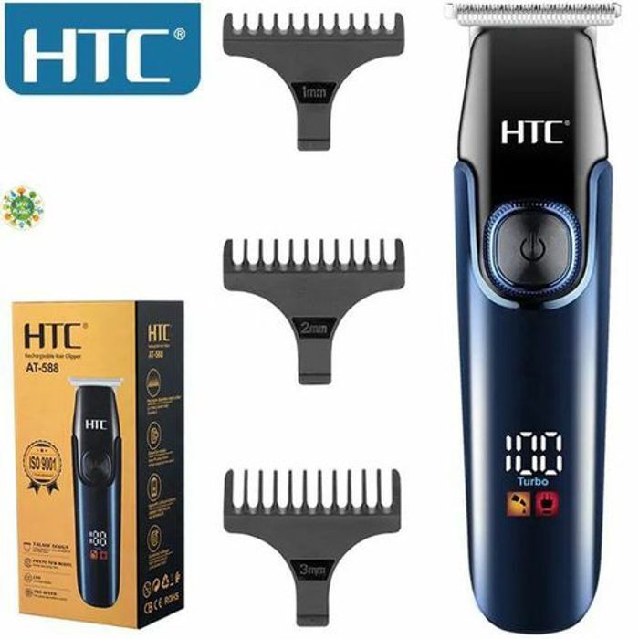 Htc AT-588 tondeuse zero professionnel électrique à cheveux et barbe ac écran LCD