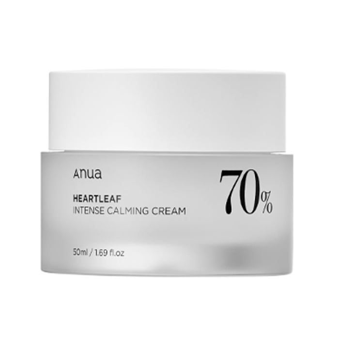 Crème visage - ANUA - HEARTLEAF 70% INTENSE CALMING CREAM - 50ml - Apaisante - Hydratante
