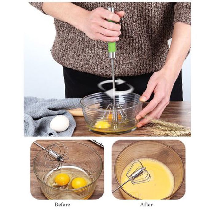 Batteur à oeufs semi-automatique 304 acier inoxydable fouet à oeufs agitateur auto oeuf outils manuels oeuf main cuisine
