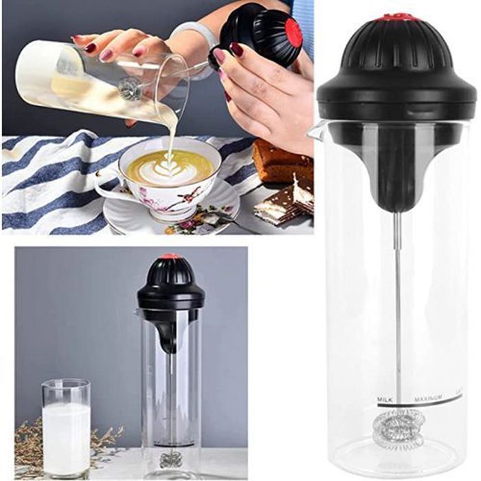 Mousseur à Lait Électrique 450 ml Réalisez des Mousses de Lait Délicieuses en Toute Facilité